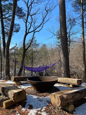 Property grounds - Cozy, Seasonal Geo-Dome with Heat/AC on Private Wilderness Reserve in Gunks.  (Wallkill)