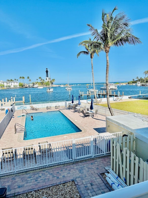 Outdoor pool, a heated pool