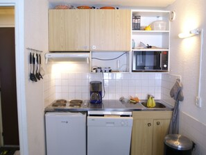 Fridge, microwave, dishwasher