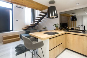 Apartment, 1 King Bed | Private kitchen | Fridge, microwave, oven, stovetop - Beautiful, Modern Apartment Near the Sea, Croatia (Kastela)