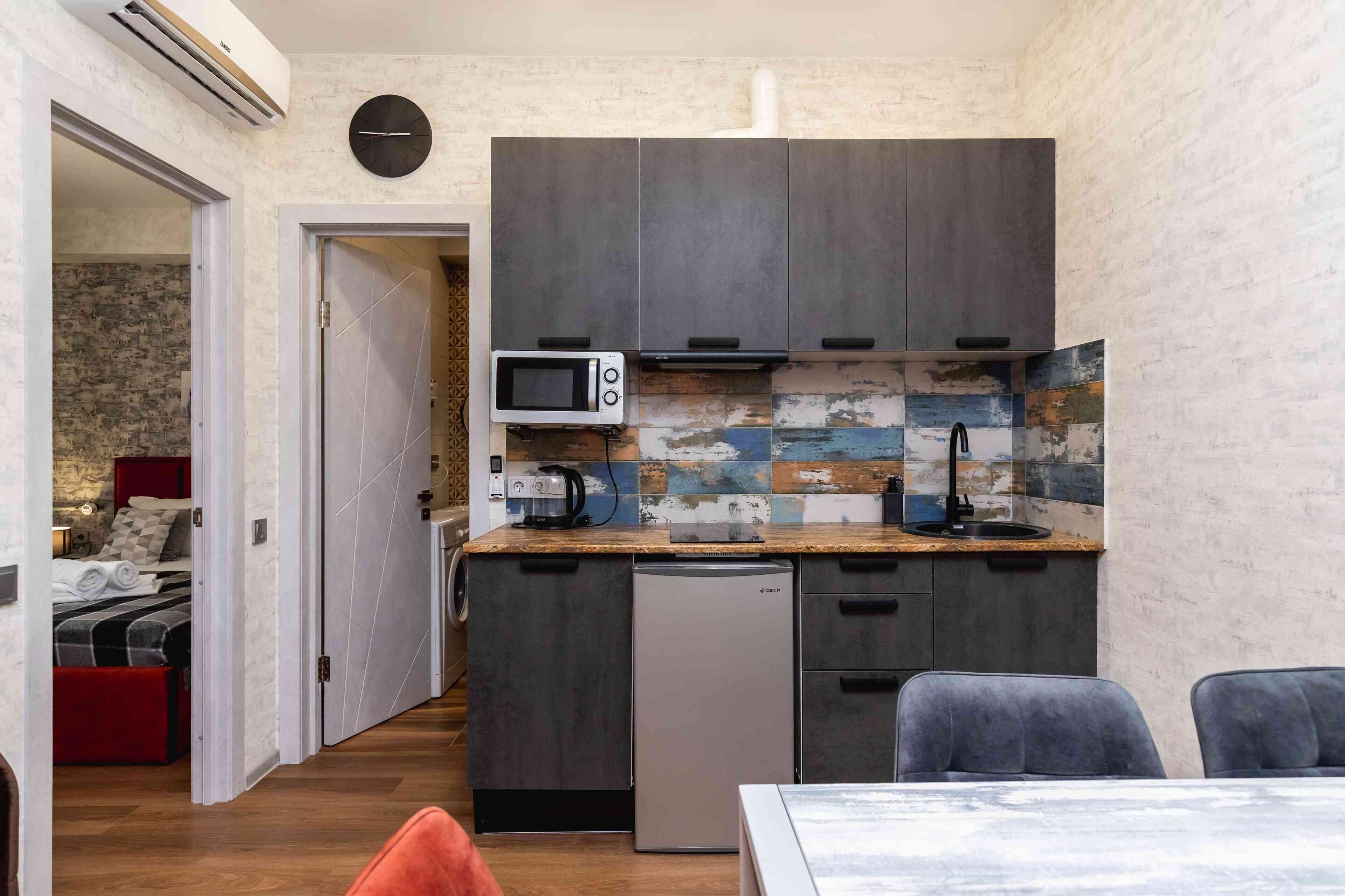 Apartment | Eigene Küche | Kühlschrank, Mikrowelle, Herdplatte, Hochstuhl