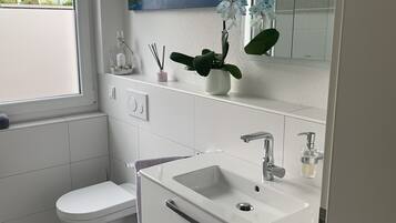 Hair dryer, towels