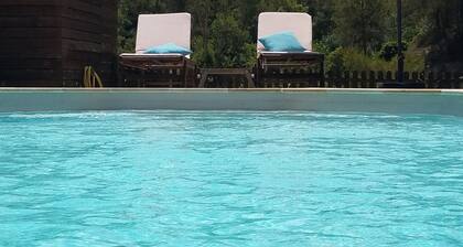 Beautiful house with large pool for rent in the Cévennes, near Anduze.