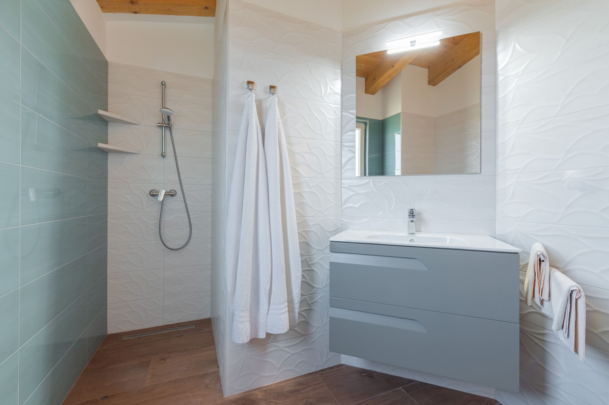 Dusche, Handtücher, Seife