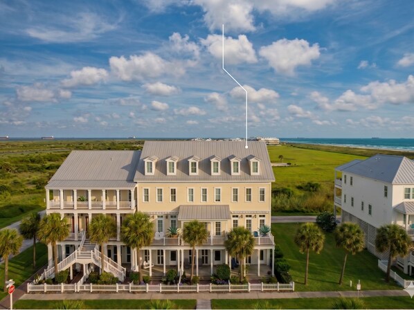 Exterior - Beachtown: Beautiful Townhome w/ Beach Views & Elevator! Short Walk to Beach! (Galveston)