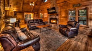 Ferienhütte, 3 Schlafzimmer | Wohnzimmer
