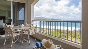 Outdoor dining - The Point 2 bedroom with partial ocean view (Koloa)