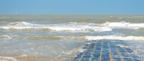 Vlak bij het strand