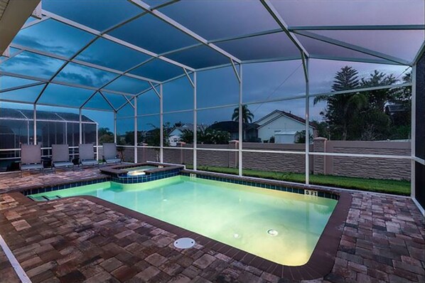 Outdoor pool, a heated pool