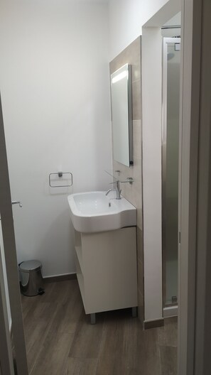 Shower, hair dryer, bidet, towels - "Armonia" Suite - Studio apartment on the upper floor (Palo del Colle)