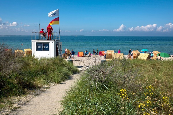Vlak bij het strand