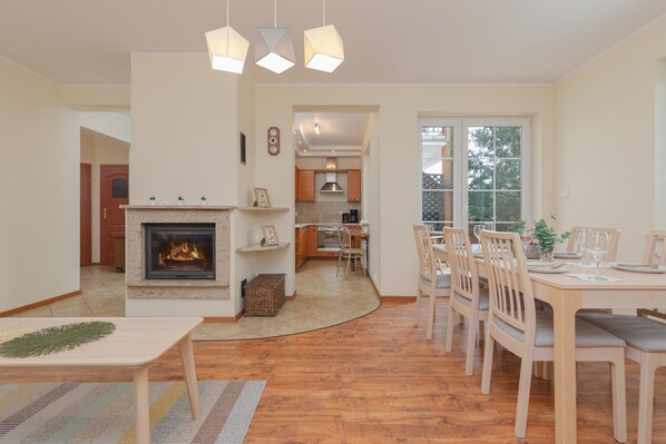 Fireplace - Holiday House Near the Beach by Renters (Kolobrzeg)