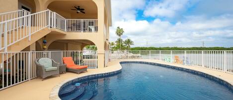 Outdoor pool, a heated pool