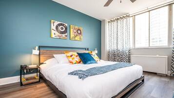 2 bedrooms, iron/ironing board, WiFi, bed sheets