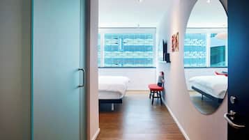 Premium bedding, pillowtop beds, in-room safe, desk