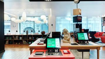 Check-in/check-out kiosk