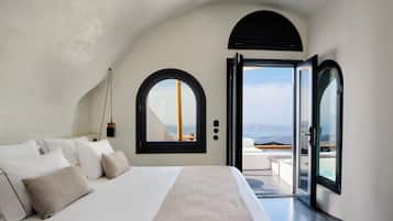 Rocca Cave with Caldera View & Outdoor Hot Tub | Minibar, Wi-Fi gratuito, lenzuola