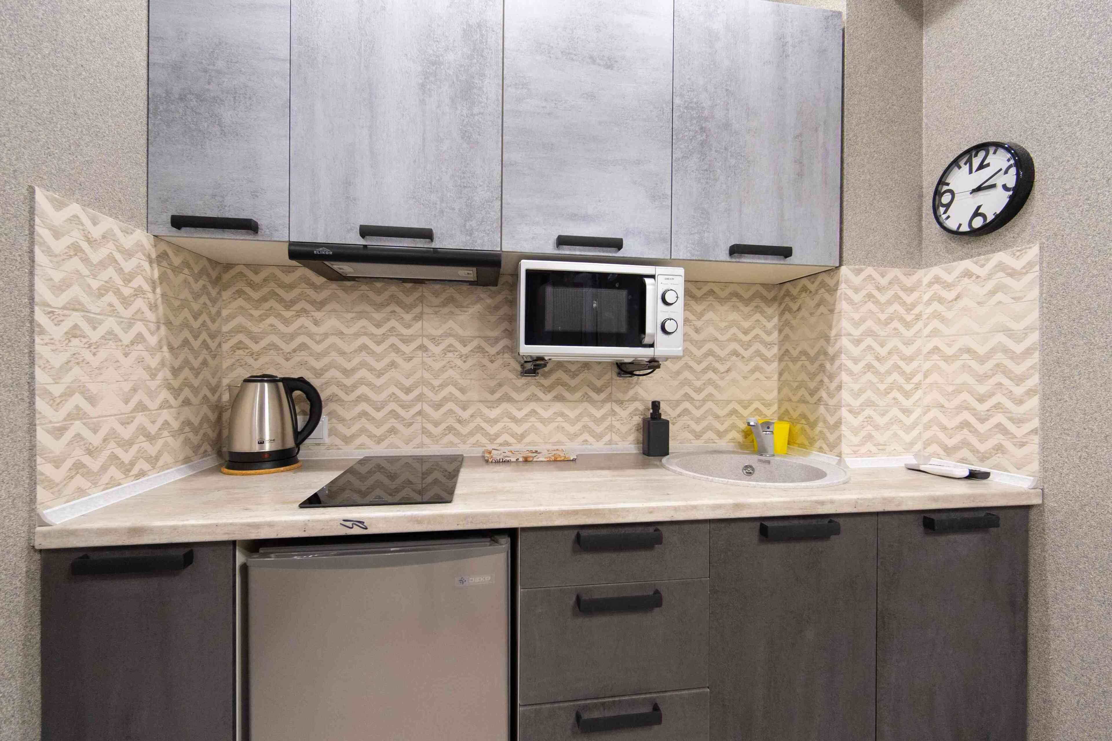 Apartment | Eigene Küche | Kühlschrank, Mikrowelle, Herdplatte, Hochstuhl