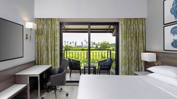 Premium bedding, down duvets, memory-foam beds, in-room safe