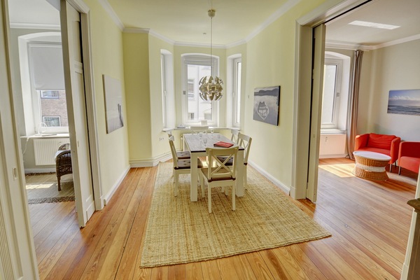 bright dining area