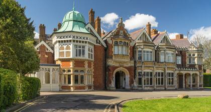 Historic barn in peaceful country village