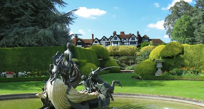 Historic barn in peaceful country village