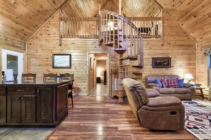 Smart TV, fireplace, video games, books