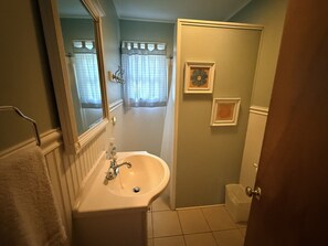 Shower, towels - A beautiful resort cottage on Big Glen Lake with a tennis court and kayaks (Maple City)