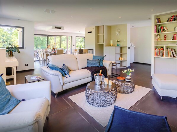 TV, fireplace, DVD player, ping pong