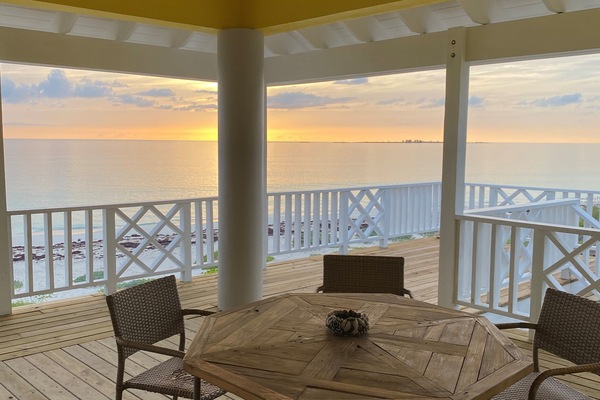terrace over looking the ocean