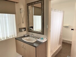 Habitación estándar | Baño | Ducha y cabezal de ducha tipo lluvia