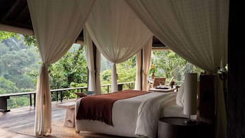 Rainforest Pool Bale | 1 ห้องนอน, มินิบาร์, ตู้นิรภัยในห้องพัก, ผ้าปูที่นอน