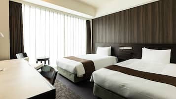View Twin Room - Non-Smoking | 1 bedroom, down duvets, desk, laptop workspace