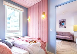 Deluxe appartement, 1 slaapkamer | 1 slaapkamer, individueel gedecoreerd, individueel gemeubileerd