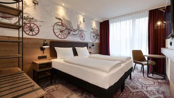 In-room safe, desk, soundproofing, free cots/infant beds