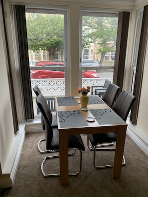 Dining - Ground floor, newly renovated  modern central located apartment close to beach (Llandudno)