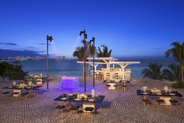 Outdoor banquet area
