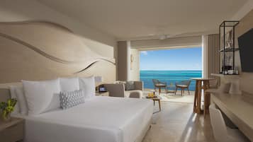 Premium bedding, down comforters, free minibar, in-room safe