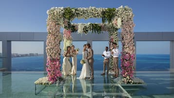 Outdoor wedding area