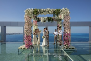 Outdoor wedding area