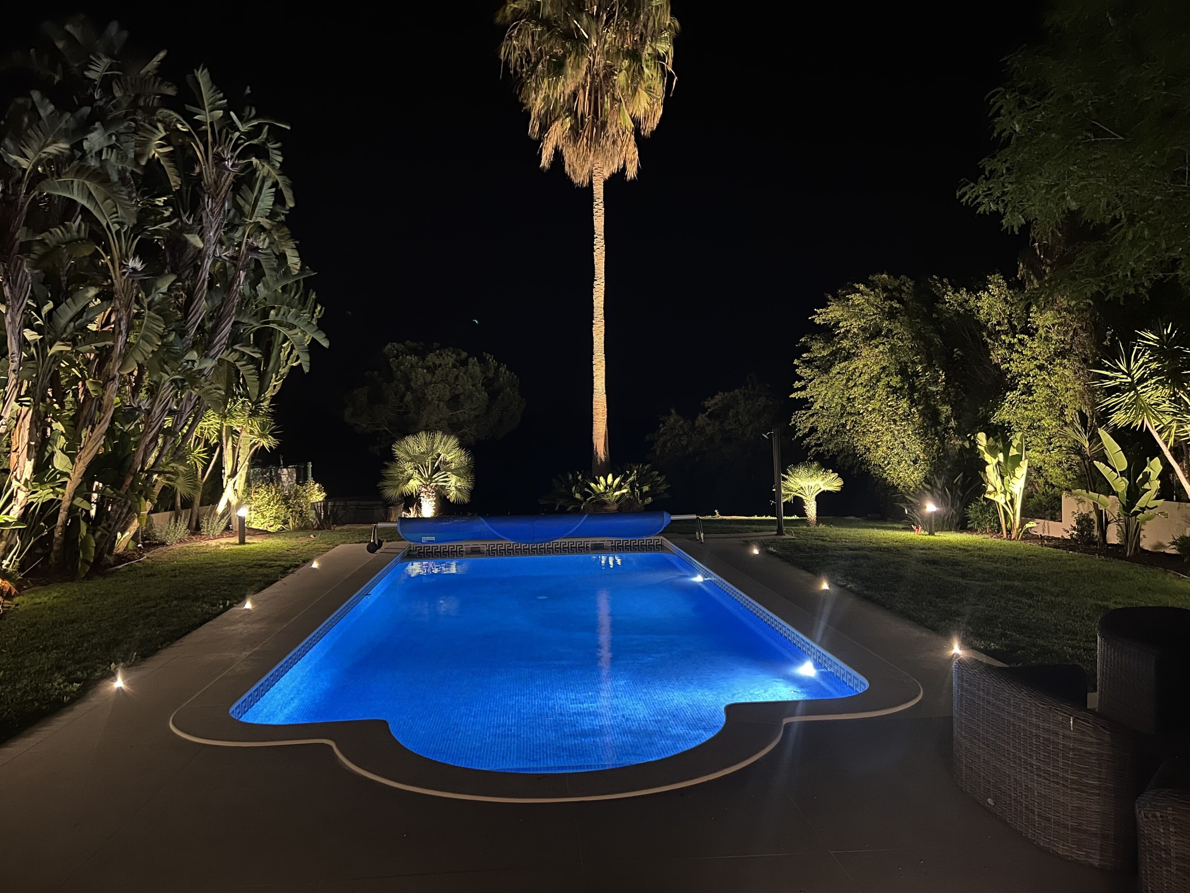 Piscina all'aperto, una piscina riscaldata