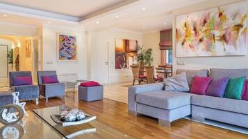 TV, fireplace, foosball, offices