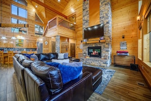 Smart TV, caminetto, lettore DVD