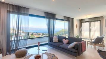 Una Smart TV, un reproductor de DVD, libros