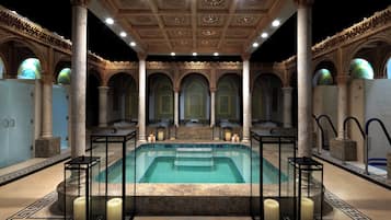 Couples treatment rooms, sauna, hot tub, steam room, Turkish bath