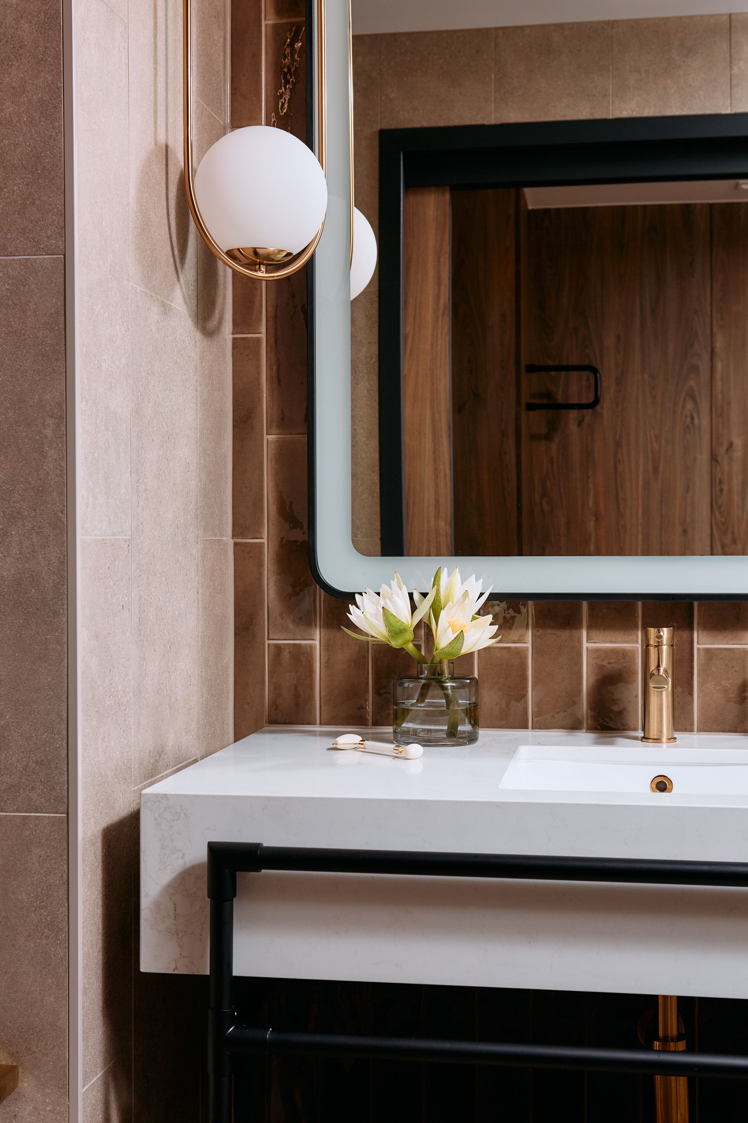 eco-friendly toiletries, hair dryer, towels, soap