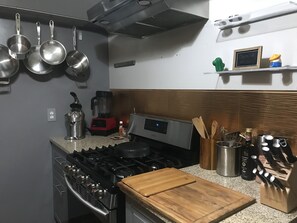 Fridge, oven, stovetop, dishwasher