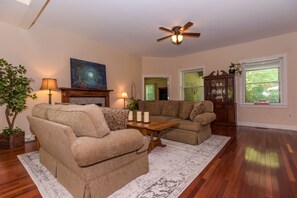 Televisor intel·ligent, llar de foc, reproductor de DVD i llibres 