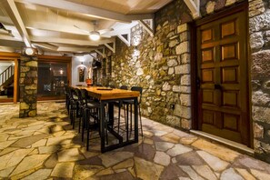 Dining - OpenSea Villa Private beach & tennis court (Thermisia)