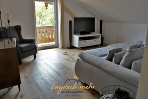 Fernseher, DVD-Player, Tischtennisplatte